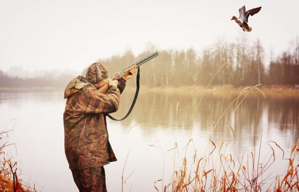 Duck Hunting Brown Scene Silk Tie Shooting Gift  Mallards over Flight Pond 